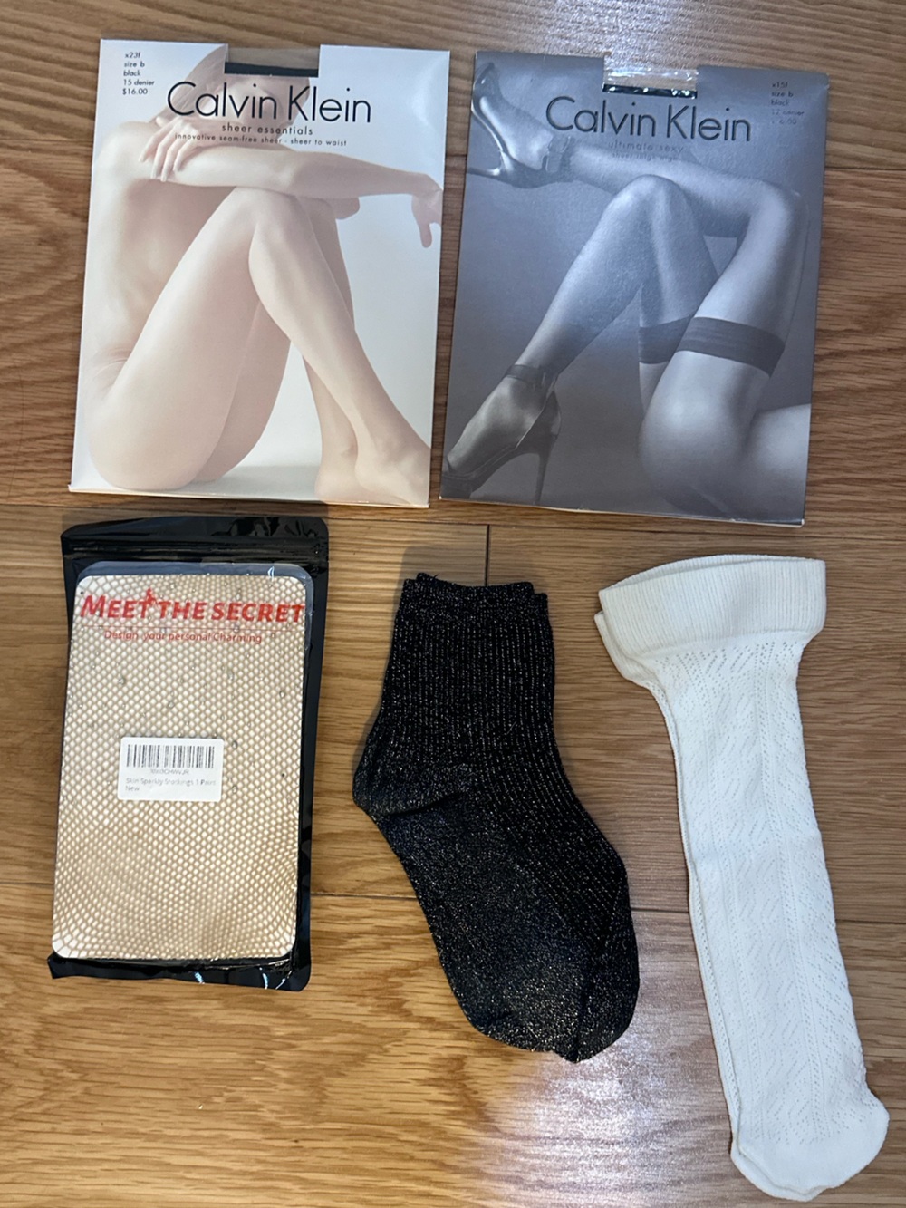 Calvin Klein Women's Hoisery, Jeweled Fishnets & Novelty Socks
